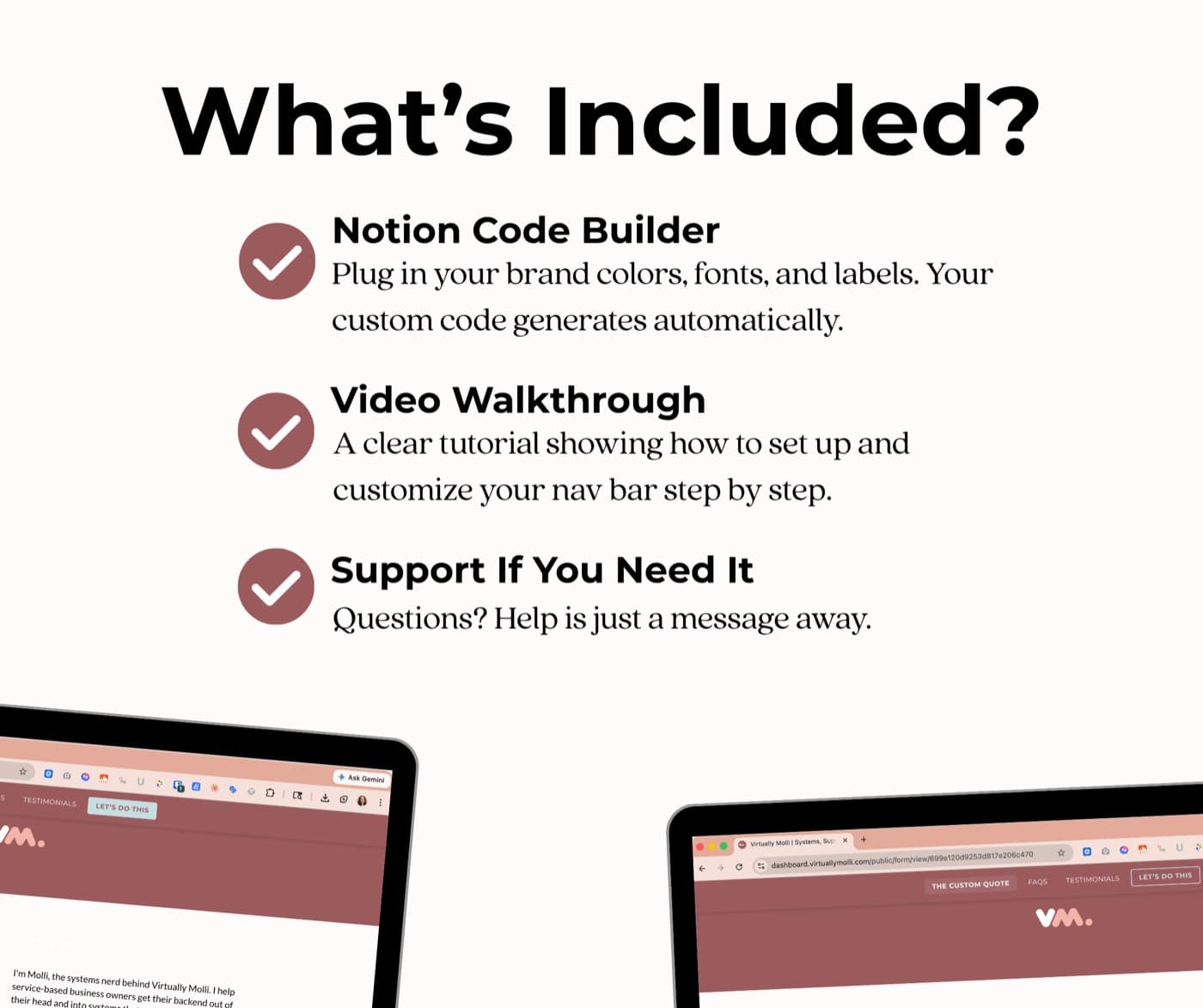 Dubsado Nav Bar Code Builder — view 3 of 5